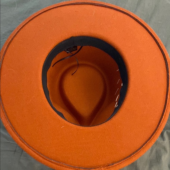 Stylish Orange Fedora Hat - Picture 4 of 4